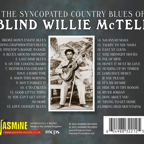 MCTELL BLIND WILLIE – SYNCOPATED COUNTRY BLUES OF CD