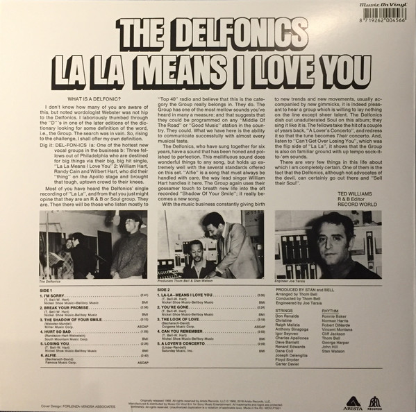 DELFONICS – LA LA MEANS I LOVE YOU LP