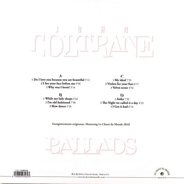 COLTRANE JOHN  – BALLADS…LP2