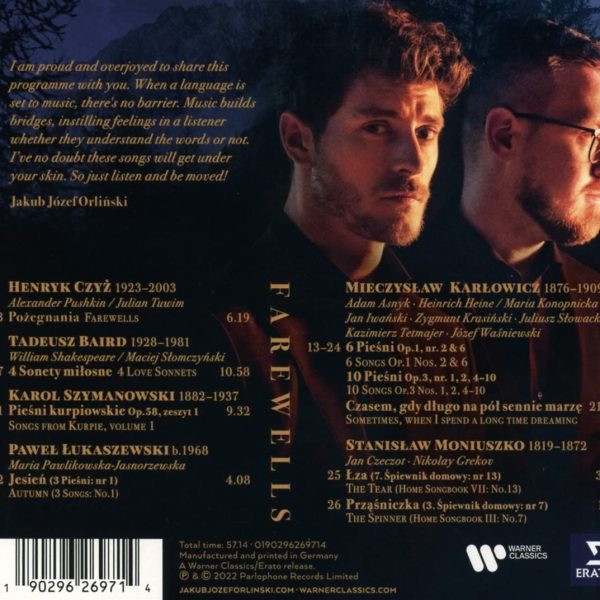 ORLINSKI/BIEL – FAREWELLS CD