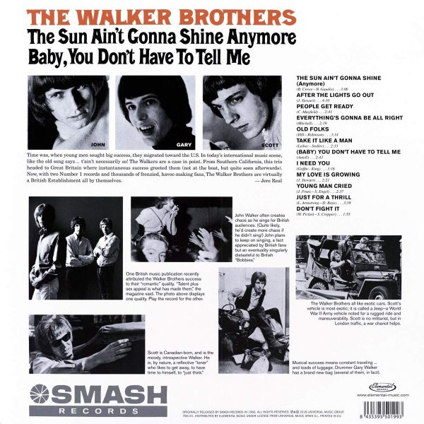 WALKER BROTHERS – SUN AIN’T GONNA SHINE ANYMORE LP