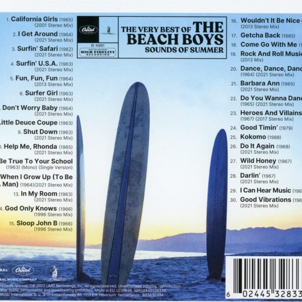 BEACH BOYS – SOUNDS OF SUMMER (VERY BEST OF) 60th anniversary CD