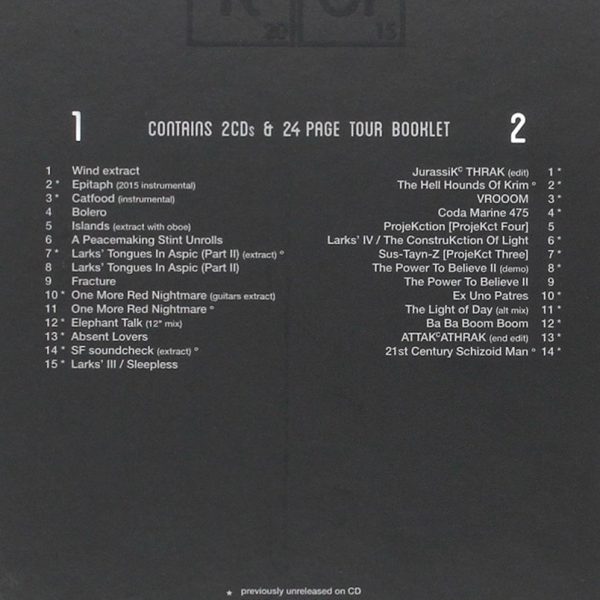 KING CRIMSON – ELEMENTS 2015 TOUR BOX CD2