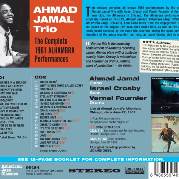 JAMAL AHMAD – COMPLETE 1961 ALHAMBRA PERFORMANCES CD2