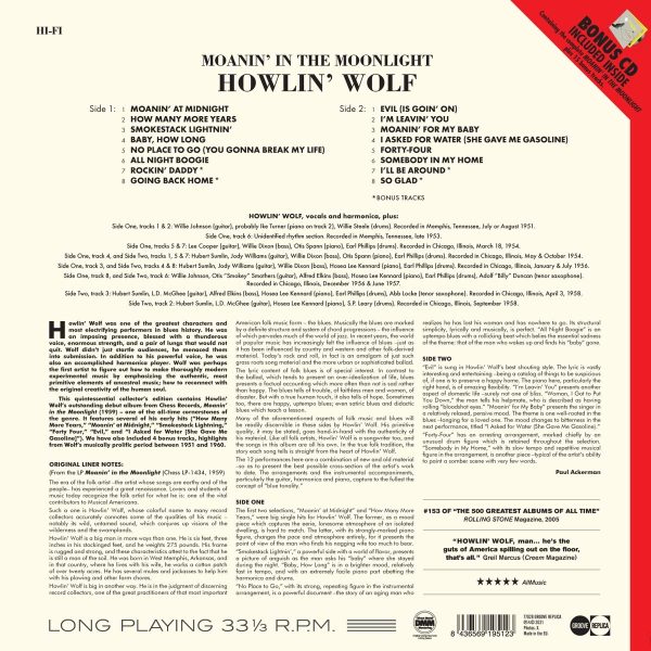 HOWLIN WOLF – MOANIN IN THE MOONLIGHT LP+CD