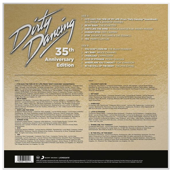 O.S.T. – DIRTY DANCING 35 anniversary edition picture vinyl Lp
