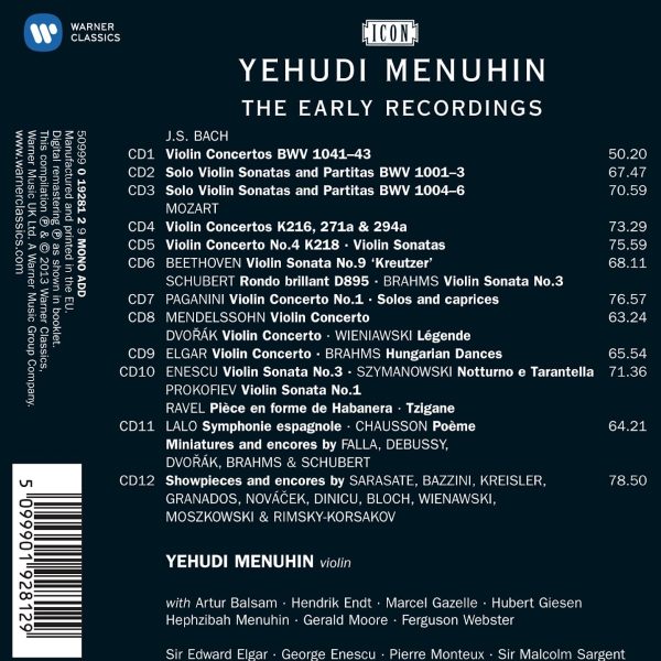 MENUHIN YEHUDI – EARLY RECORDINGS