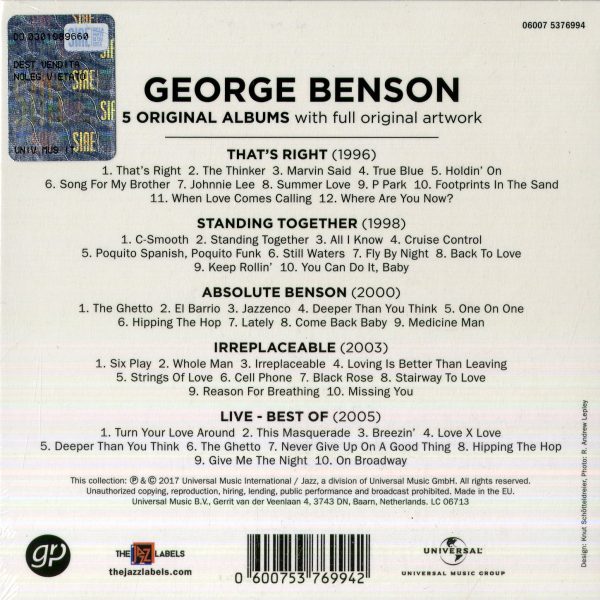 BENSON GEORGE – 5 ORIGINAL ALBUMS CD5