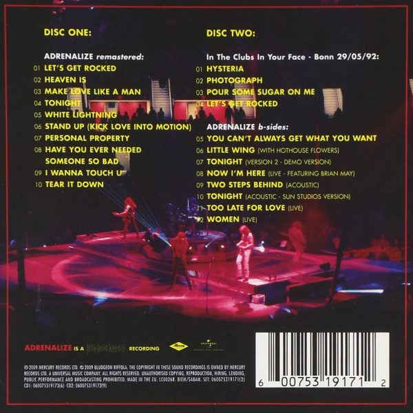 DEF LEPPARD – ADRENALIZE CD2 LTD