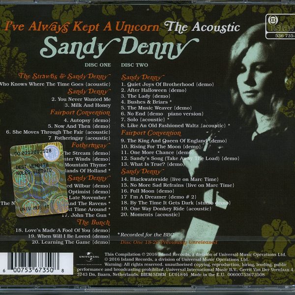 DENNY SANDY – I’VE ALWAYS KEPT A UNICORN CD2