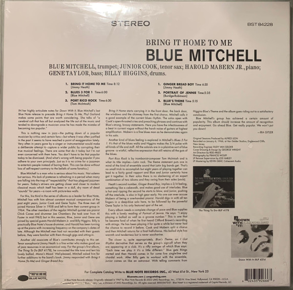 MITCHELL BLUE – BRING IT HOME TO ME tone poet series LP