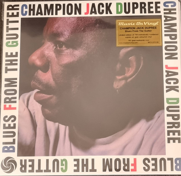 DUPREE CHAMPION JACK – BLUES FROM THE GUTTER gold vinyl LP