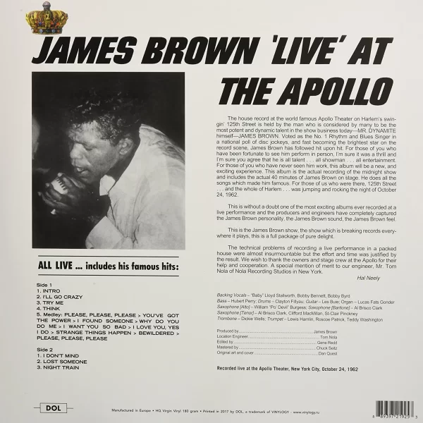 BROWN JAMES – LIVE AT APOLLO LP