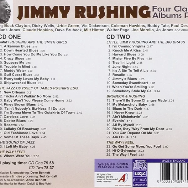 RUSHING JIMMY – 4 CLASSIC ALBUMS ON 2CD