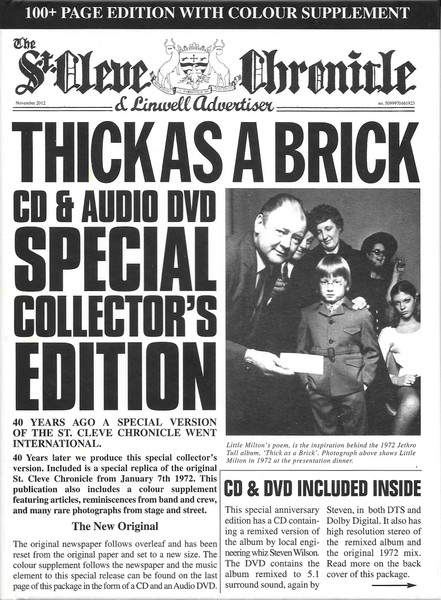 JETHRO TULL – THICK AS A BRICK special collector’s edition CDVD