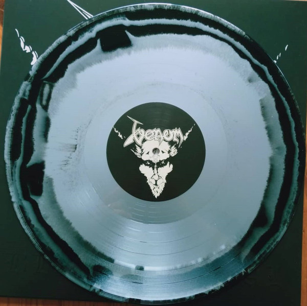 VENOM – BLACK METAL silver & black swirl vinyl LP