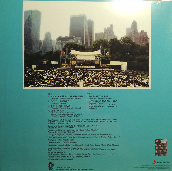 PREMIATA FORNERIA MARCONI – LIVE IN USA ltd blue vinyl LP