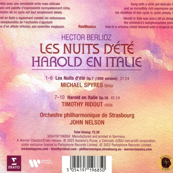 BERLIOZ/NELSON – LES NUITS D’ETE CD