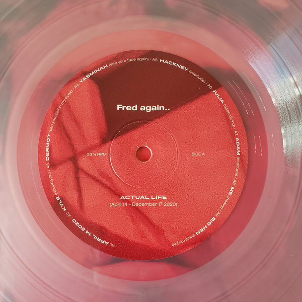 FRED AGAIN – ACTUAL LIFE LP Reissue, Clear vinyl