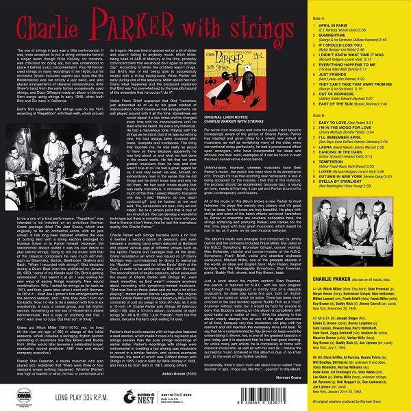 PARKER CHARLIE – WITH STRINGS blue vinyl LP