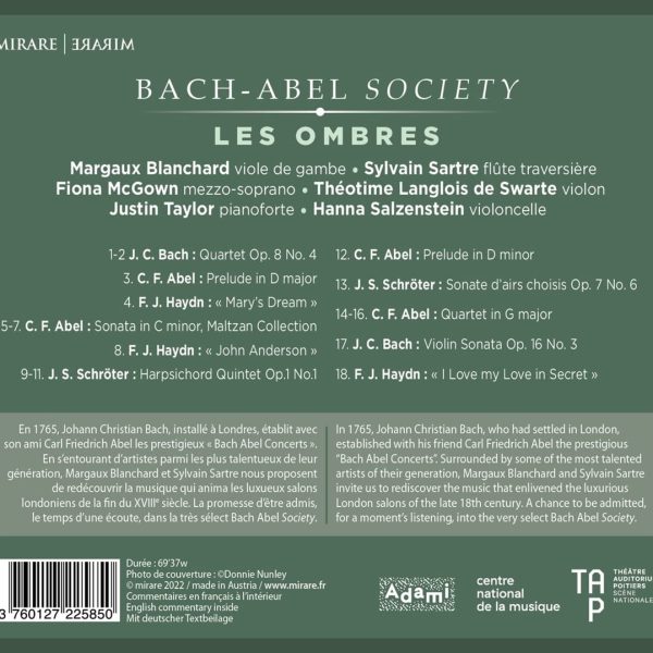 LES OMBRES – BACH -ABEL SOCIETY CD