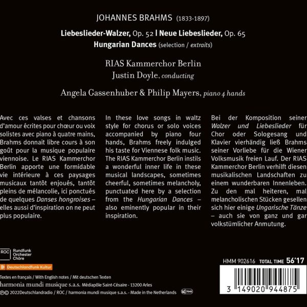 BRAHMS/DOYLE – COMPLETE LIEBESLIEDER WALZER CD