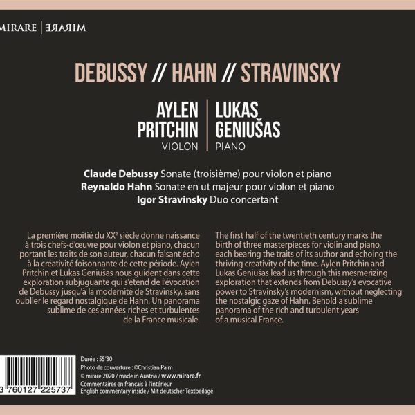 PRITCHIN/GENIUSAS – DEBUSY/HAHN/STRAVINSKY CD