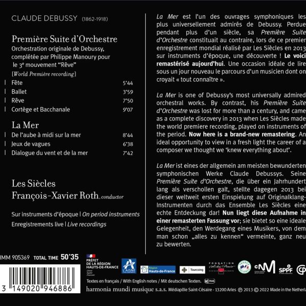 DEBUSSY CLAUDE – LA MER PREMIERE SUITE D’ORCHESTRE CD