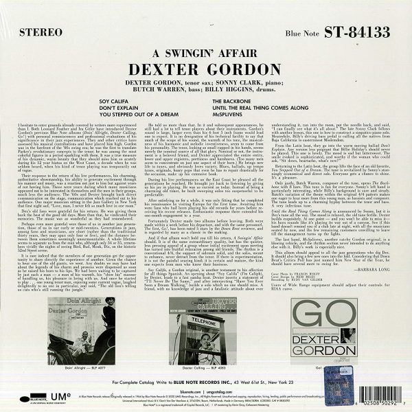 GORDON DEXTER – A SWINGIN’ AFFAIR LP