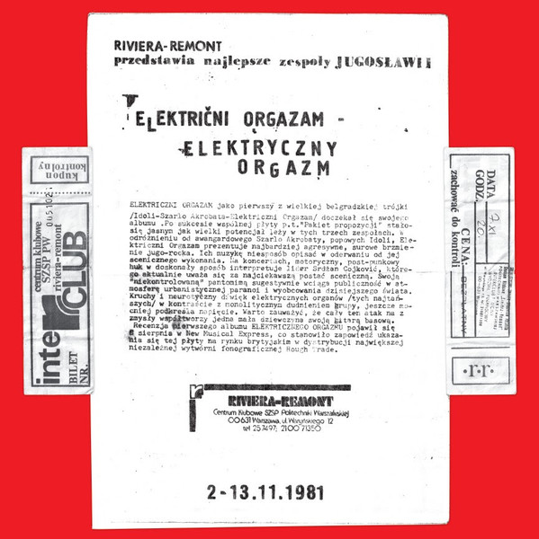 ELEKTRIČNI ORGAZAM – WARSZAWA 81 LP