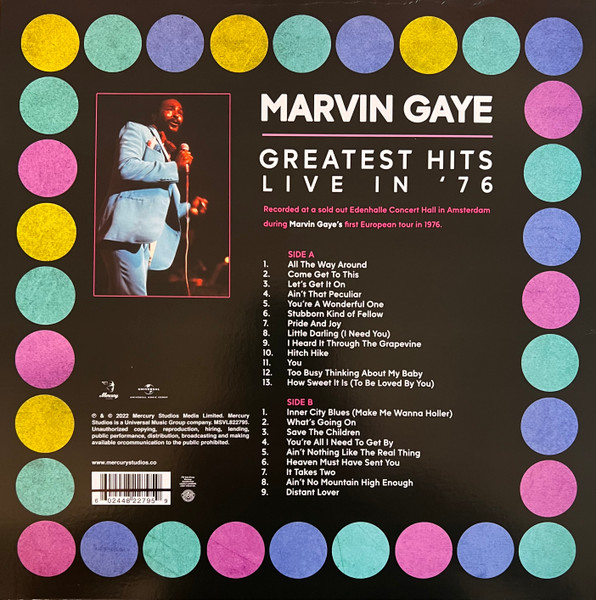 GAYE MARVIN – GREATEST HITS LIVE IN 76 LP