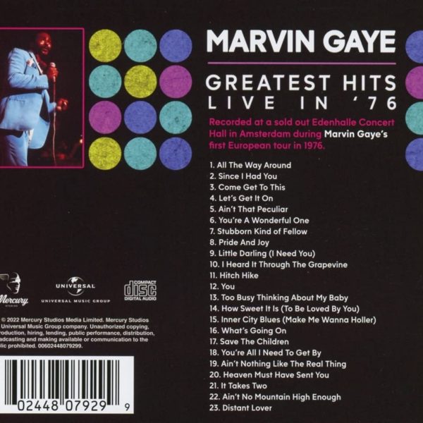 GAYE MARVIN – GREATEST HITS LIVE CD