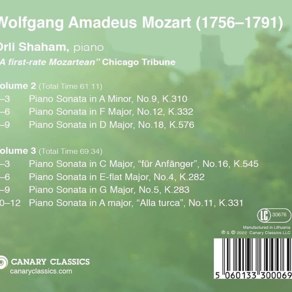MOZART/SHAHAM – COMPLETE PIANO SONATAS VOL.2 & 3 CD2