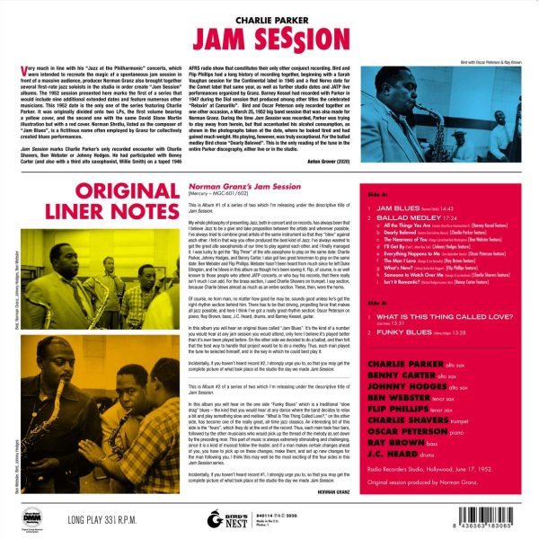 PARKER CHARLIE –  JAM SESSION colored vinyl LP
