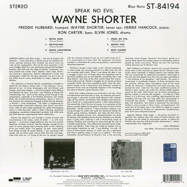 SHORTER WAYNE – SPEAK NO EVIL LP