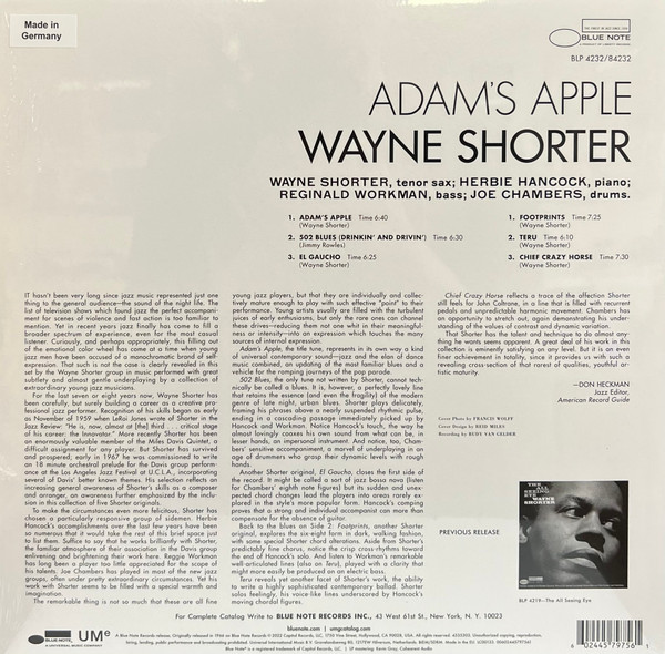 SHORTER WAYNE – ADAM’S APPLE LP