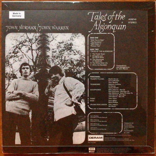 SURMAN JOHN / WARREN JOHN – TALES IF THE ALGONQUIN LP