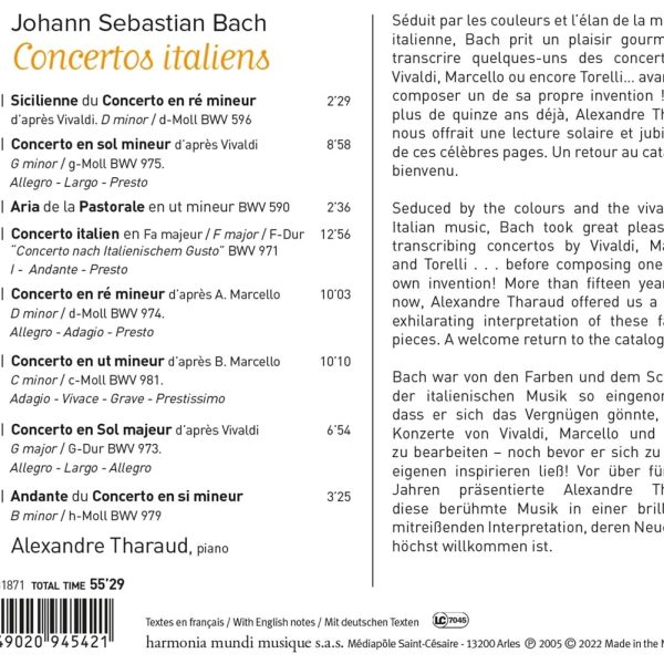 BACH/THARAUD – CONCERTOS ITALIENS CD