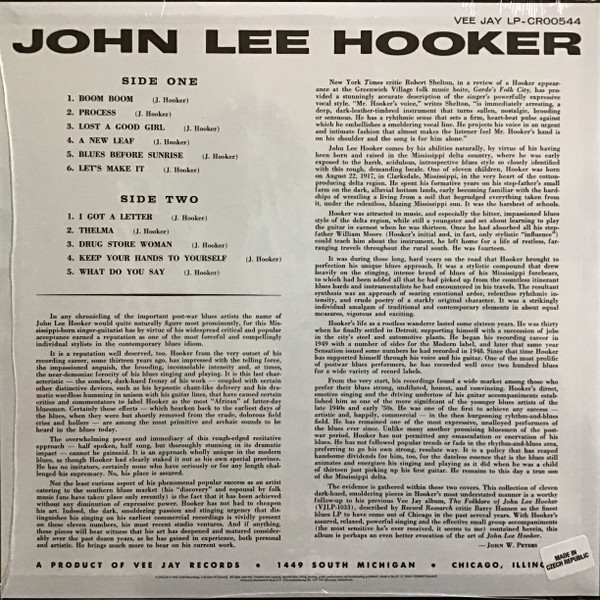 HOOKER JOHN LEE – BURNIN 60 anniversary edition  LP