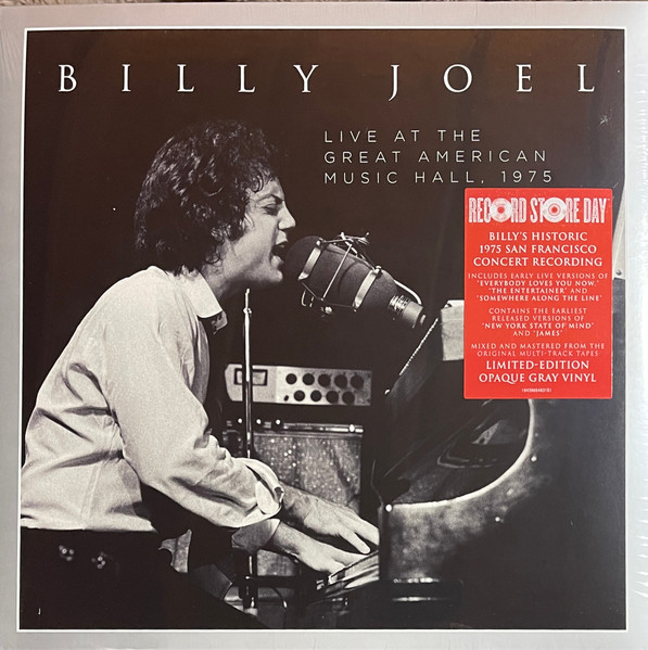 JOEL BILLY – LIVE AT THE GAMH 1975 opaque gray vinyl RSD 2023 LP2