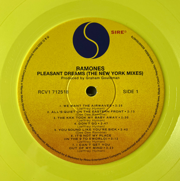 RAMONES – PLEASANT DREAMS RSD 2023 New York Mixes LP