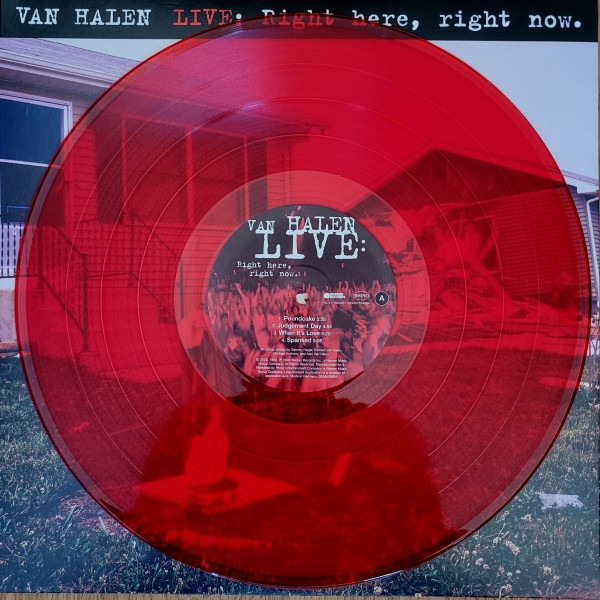VAN HALEN – LIVE: RIGHT HERE, RIGHT NOW RSD 2023 translucent red vinyl LP4