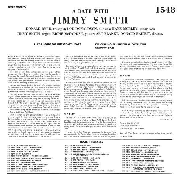 SMITH JIMMY – A DATE WITH JIMMY SMITH  VOLUME TWO LP