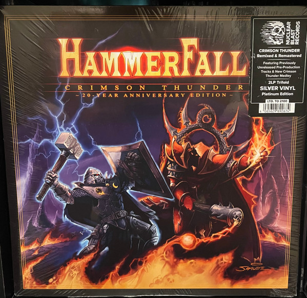 HAMMERFALL – CHRIMSON THUNDER  20th anniversary silver vinyl LP2
