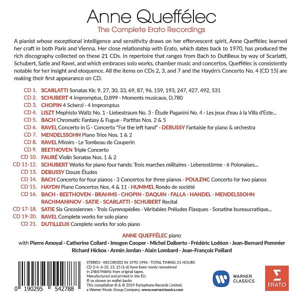 QUEFFELEC ANNE – COMPLETE ERATO RECORDINGS CD21