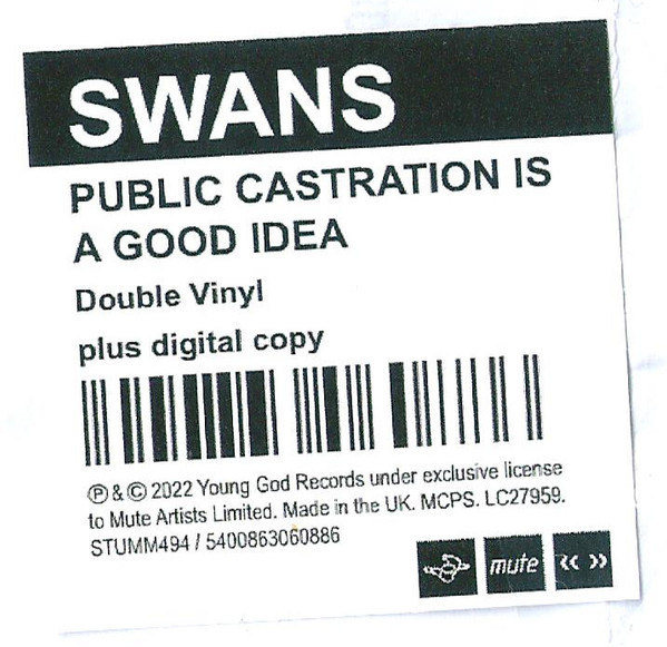 SWANS – PUBLIC CASTRATION IS A GOOD IDEA LP2