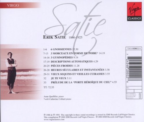 SATIE/QUEFFELEC – SATIE GNOSSIENNES GYMNOPEDIES CD