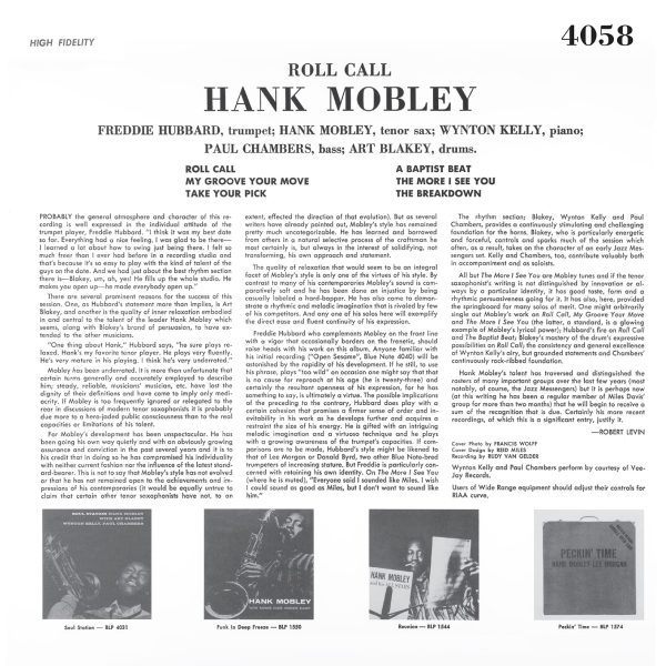 MOBLEY HANK – ROLL CALL limited LP