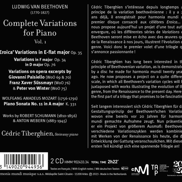 BEETHOVEN/TIBERGHIEN – VARIATIONS FOR PIANO VOL. 1 CD2