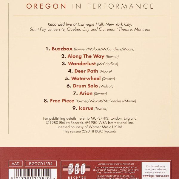 OREGON – IN PERFORMANCE CD